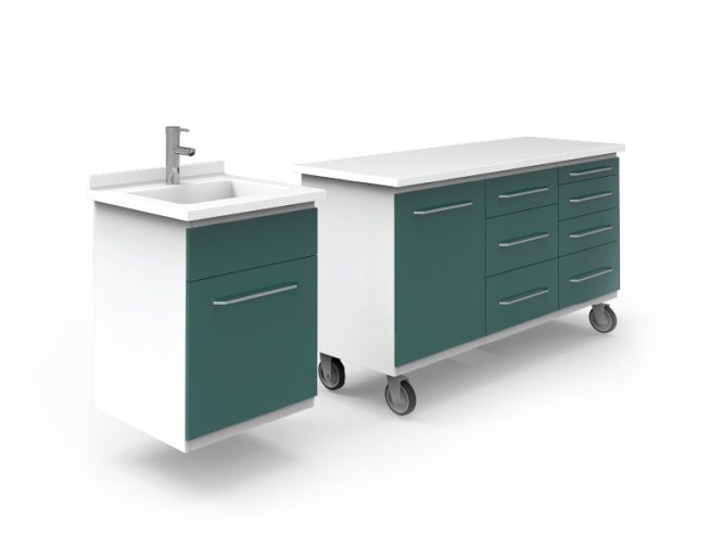 GRUP DENTAL - ANEMON 07 PARTIAL CLINICAL BENCH FIXED TO THE WALL
