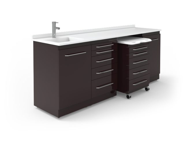 GRUP DENTAL - AZURIT 01 CLINICAL BENCH WITH MOBILE CABINET