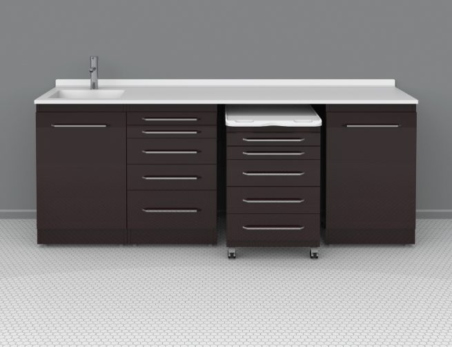 GRUP DENTAL - AZURIT 01 CLINICAL BENCH WITH MOBILE CABINET
