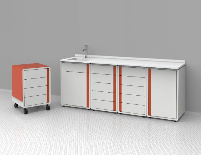 Grup Dental - OPAL SERIES MOBILE CABINET CLINICAL BENCH